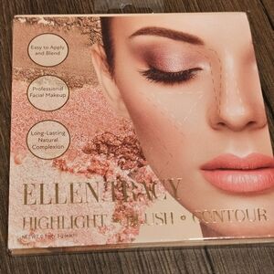 NIP Ellen Tracy Highlight, Blush, Contour Palette - 9 Shades